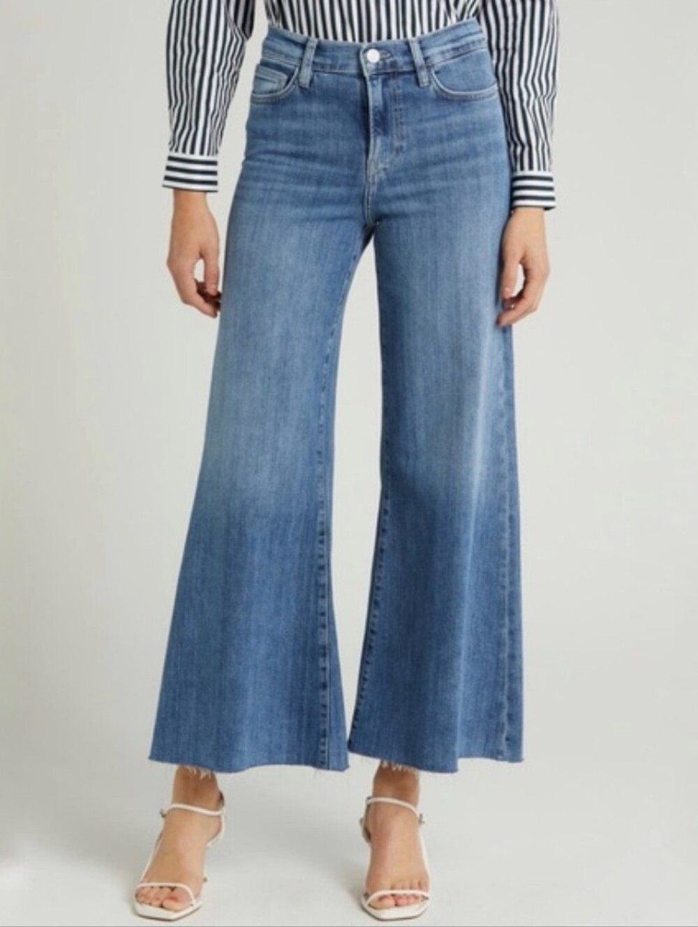 Frame Le Palazzo Crop in Daphne Blue